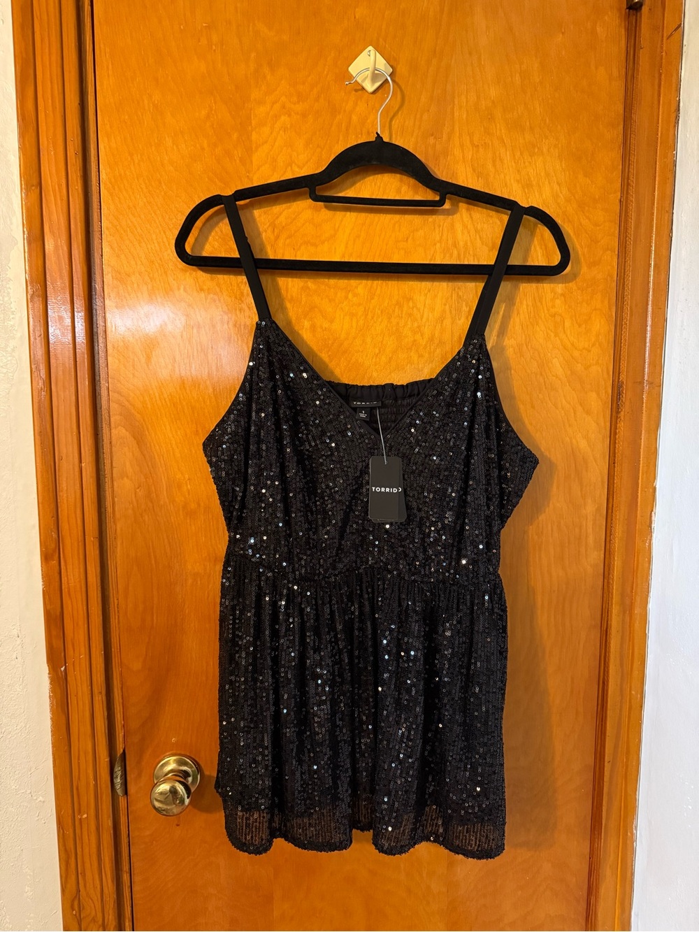 torrid Black Sequin Tank Size 1